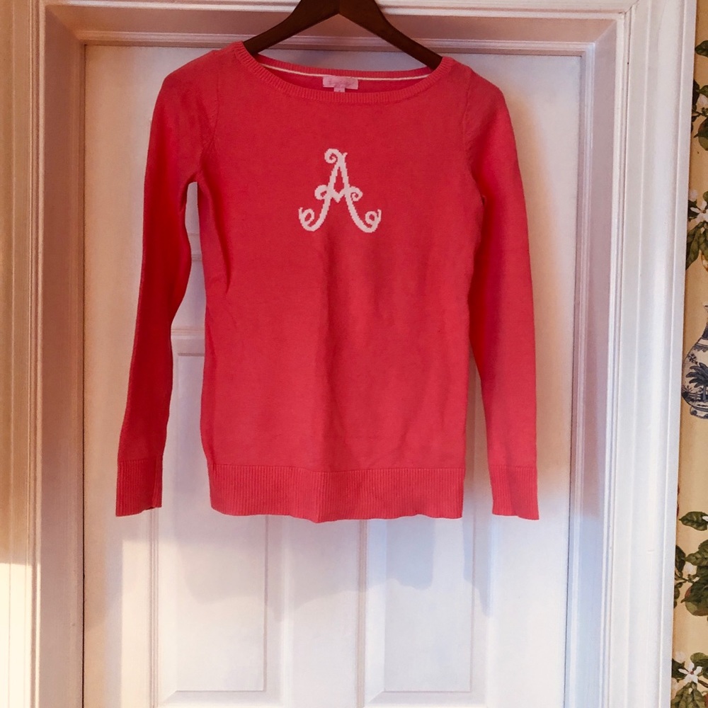 Lilly Pulitzer size small A initial sweater